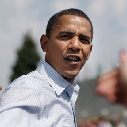 El candidato demócrata, Barack Obama, hace campaña en Montana