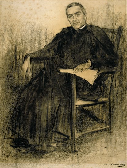 Jacint Verdaguer, por Ramon Casas (MNAC).