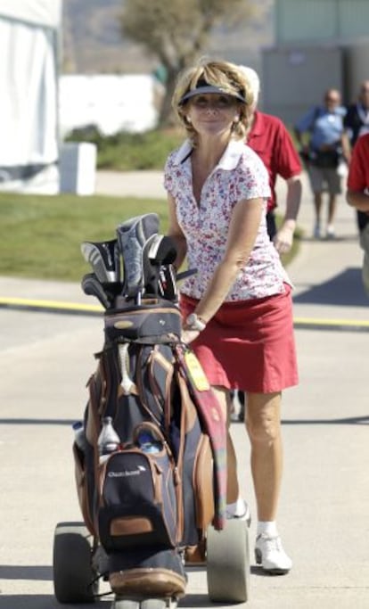 Esperanza Aguirre en el torneo de golf Madrid Masters