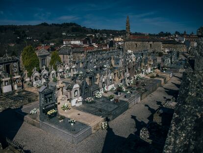 Vista del cementerio de Celanova, en Ourense.