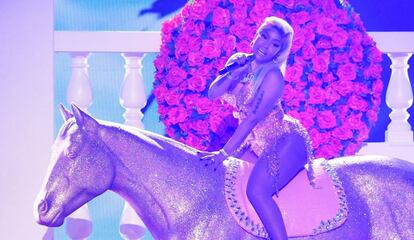 Nicki Minaj  en una actuación en Los Ángeles el pasado mes de junio. 