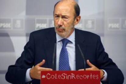 El secretario general del PSOE, Alfredo Pérez Rubalcaba. EFE/Archivo
