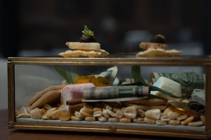 Aspectos del restaurante de comida vegetariana latinoamericana Mita, en Washington, DC, Estados Unidos.