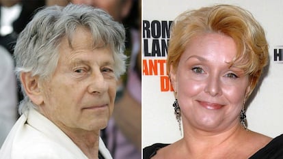 El director Roman Polanski en una imagen de 2017 y la actriz Samantha Geimer, en 2008