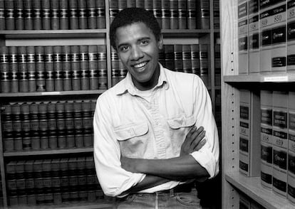 Barack Obama na Harvard's Law Wydziału, na zdjęciu z 1990 roku. 