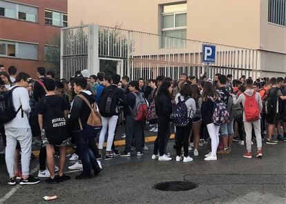 Students at Sant Andreu High School last October.