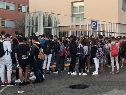 Students at Sant Andreu High School last October.