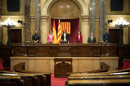 La mesa del Parlament acabada de constituir, el passat 12 de març.