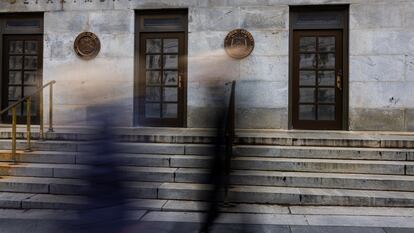 The exterior of the U.S. Department of Treasury building is seen on March 13, 2023 in Washington, DC.