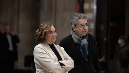 Ada Colau y Jordi Martí, en una imagen de archivo, cuando eran alcaldesa y teniente de alcalde.