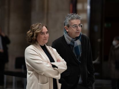 Ada Colau y Jordi Martí, en una imagen de archivo, cuando eran alcaldesa y teniente de alcalde.