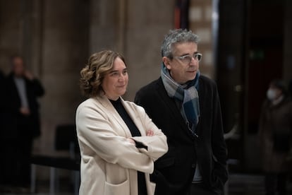 Ada Colau y Jordi Martí, en una imagen de archivo, cuando eran alcaldesa y teniente de alcalde.