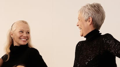 Pamela Anderson and Jamie Lee Curtis at the Toronto Film Festival last September.