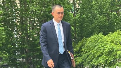 El fundador y exjefe de Binance, Changpeng Zhao, este martes a su llegada a un juzgado de Seattle (Washington).