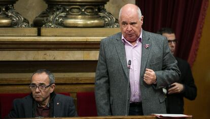 El lider de Catalunya si que es pot, Lluis Rabell (d) y el portavoz Joan Coscubiela (i).