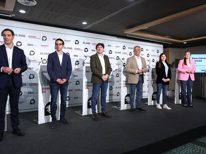 Los candidatos a lehendakari se miden en el último debate electoral organizado este viernes en Bilbao por la Cadena SER y EL PAÍS.