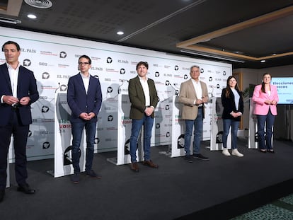 Los candidatos a lehendakari se miden en el último debate electoral organizado este viernes en Bilbao por la Cadena SER y EL PAÍS.