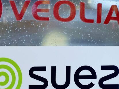 Logos de Veolia y Suez.