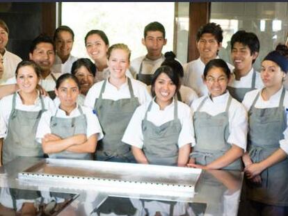 Equipo del Restaurant Gustu, en La Paz, Bolivia.