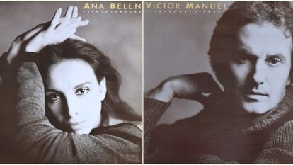 Portada del disco 'Para la ternura siempre hay tiempo' (1984), de Ana Belén y Víctor Manuel.