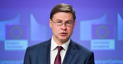 Valdis Dombrovskis, vicepresidente económico de la Comisión Europea.