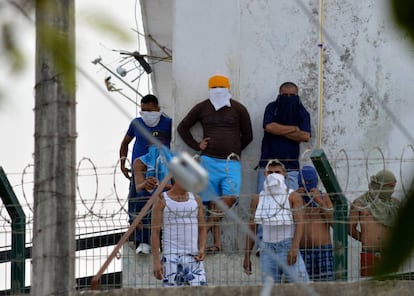 Un grupo de reos en un penal de Cancún, donde se registró una riña.