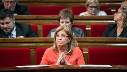 Irene Rigau, en el Parlament.