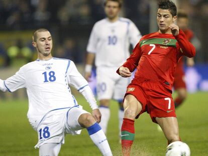 Cristiano Ronaldo ve frenada su internada por Medunjanin.