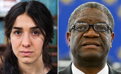 Nadia Murad i Denis Mukwege, premis Nobel 2018.