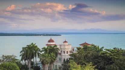 El palacio de Valle, que forma parte del complejo del hotel Jagua, en la bah&iacute;a de Cienfuegos (Cuba).&nbsp;