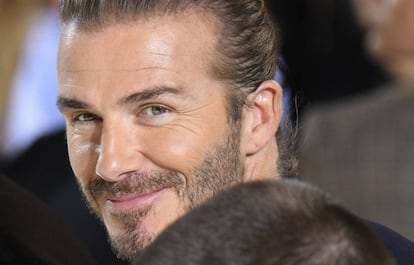 David Beckham en el desfile de su esposa Victoria Beckham en Nueva York el pasado domingo.