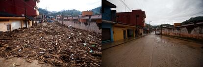 Hace un año, el río se desbordó y arrastró palos a las calles del poblado de El Paraíso, a pocos kilómetros de La Pintada. Hoy ya ha sido limpiado.