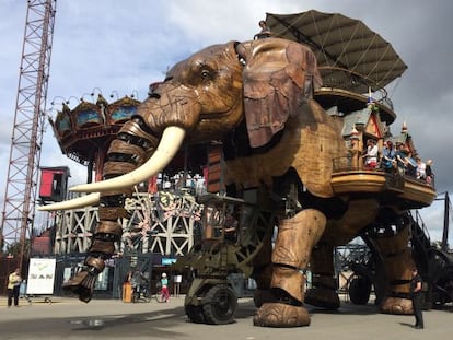 El monumental elefante de Les Machines de l&rsquo;&icirc;le de Nantes.