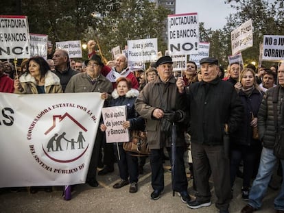 Protesta contra la decisión del Tribunal Supremo por el impuesto de las hipotecas, el pasado noviembre.