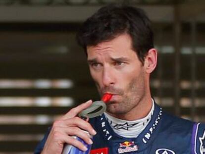 Webber, en el circuito Yas Marina de Abu Dhabi.