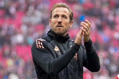 Harry Kane, en el partido del Bayern ante el Leipzig. 