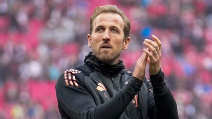 Harry Kane, en el partido del Bayern ante el Leipzig.