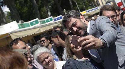 Màxim Huerta, este sábado en la Feria del Libro de Madrid.