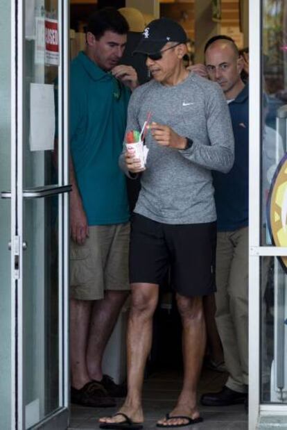 Barack Obama durante unas vacaciones en Hawai en 2015.