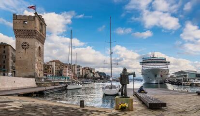 Puerto de Savona,en la región italiana de Liguria.