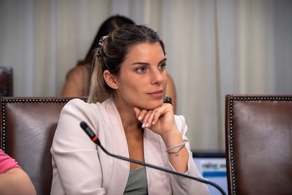 La diputada chilena Maite Orsini, durante una sesión en la Cámara de Diputadas y Diputados, en Santiago, el 11 de enero de 2023.