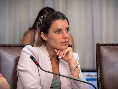 La diputada chilena Maite Orsini, durante una sesión en la Cámara de Diputadas y Diputados, en Santiago, el 11 de enero de 2023.