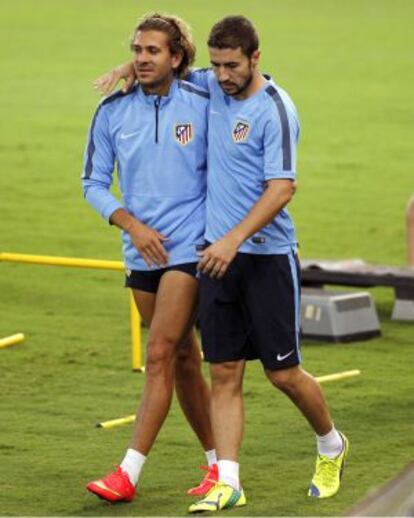 Cerci y Gabi, entrenando en Atenas.