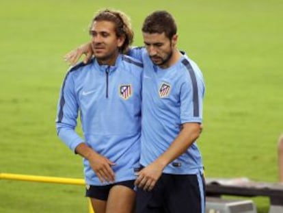 Cerci y Gabi, entrenando en Atenas.