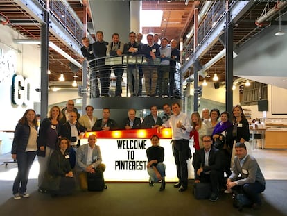 Empresas de moda espa&ntilde;olas en la sede de Pinterest en San Francisco.