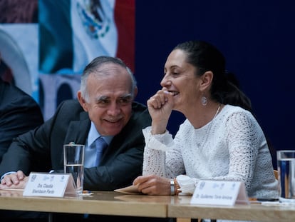 Claudia Sheinbaum y Alfonso Romo, último coordinador de Gabinete, en 2019.