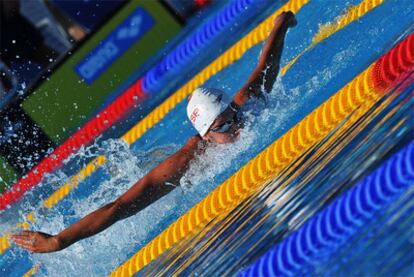 La española Mireia Belmonte durante la final de los 200 metros estilos del Campeonato de Europa de Natación, celebrado en Budapest.