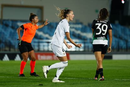 Toletti celebra su segundo gol en el Alfredo di Stéfano este jueves ante el Sporting de Portugal.