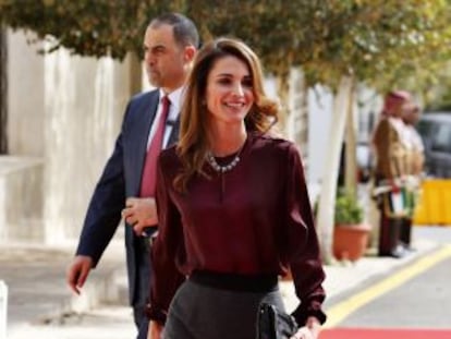 La reina Rania de Jordania en una sesion del Parlamento de Amman.