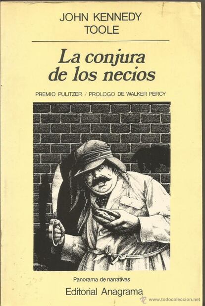 "Cuando murió en 1616, Cervantes ignoraba que un buen número de herederos vivirían con las rentas que dejó. Las genealogías del Quijote son muchas y extraordinarias. Piensen tan solo en Tristam Shandy, en Los papeles del Club Pickwick, en Madame Bovary o en El idiota. Y valga aquí otro libro extraordinario, con su enorme protagonista, Ignatius Reilly, que condensa a Sancho en el cuerpo hambriento y a don Quijote en un ideal de vida libresco y sostenido por la monja Roswita, Boecio y santo Tomás de Aquino. Por mucho que, como al hidalgo, las mujeres que le rodean intenten devolverlo a la cruda realidad, Ignatius se mantendrá inasequible al desaliento para terminar chocando de frente con un entorno marcado por la necedad, la televisión y el dinero". Por LUIS GÓMEZ CANSECO